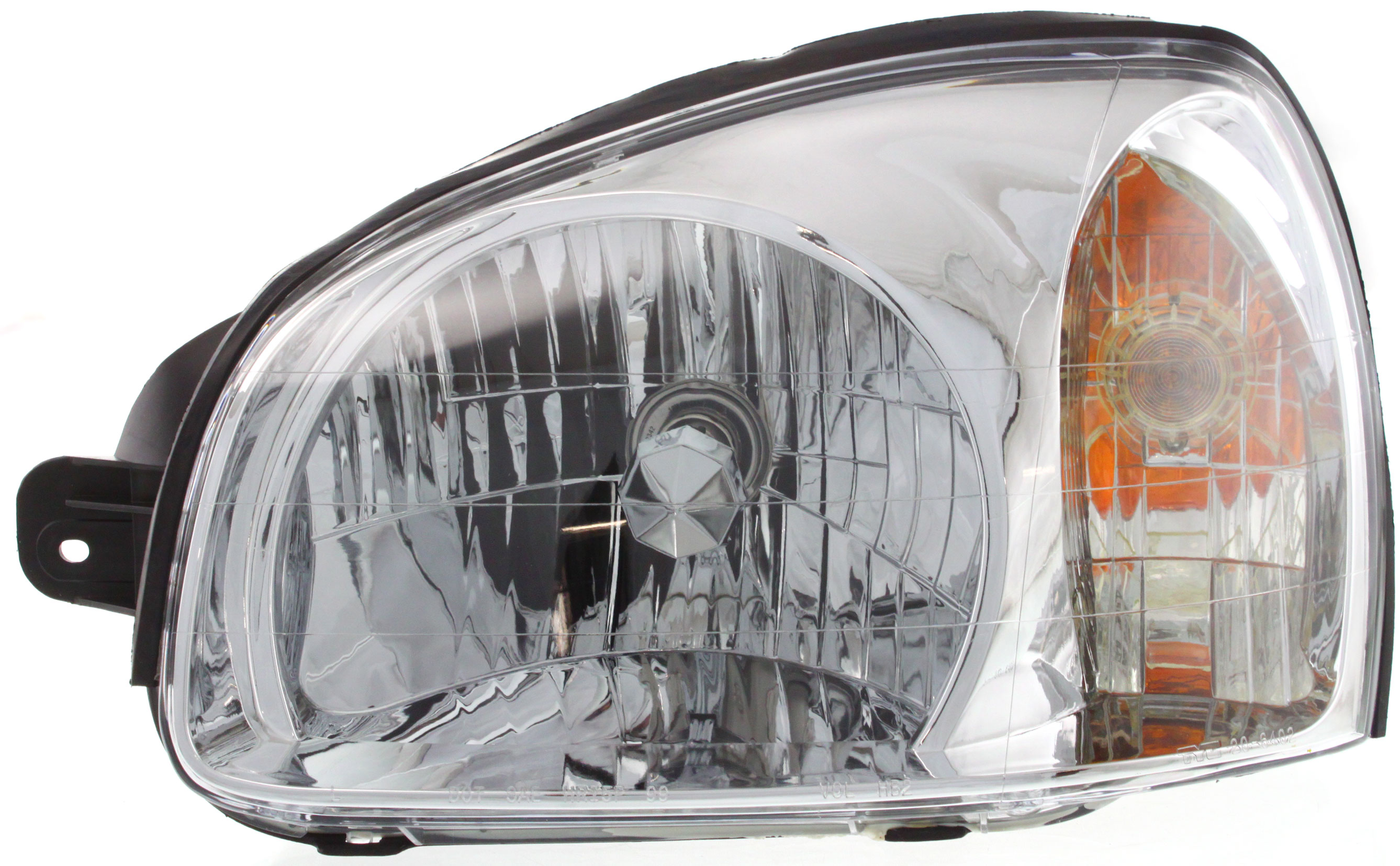 Headlight Assembly for Hyundai Santa Fe 2003, Left (Driver), Halogen, From March 3, 2003 to July 14, 2003, Replacement