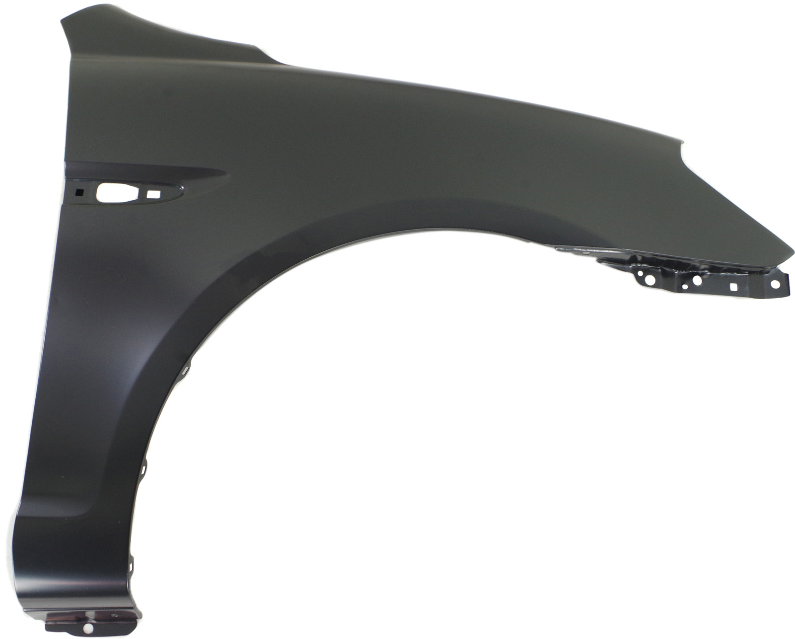Front Fender for Hyundai Accent 2006-2011, Right (Passenger), Primed (Ready to Paint), Hatchback 2007-2011/Sedan, Steel, with Side Light Hole, Replacement (CAPA Certified)
