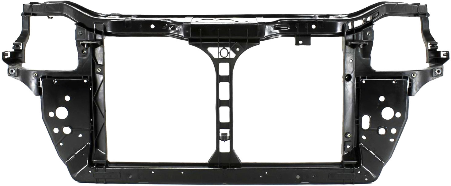 Radiator Support Assembly for Hyundai Accent 2006-2011, Black, Plastic with Steel, Compatible with Hatchback 2007-2008/Sedan, Replacement