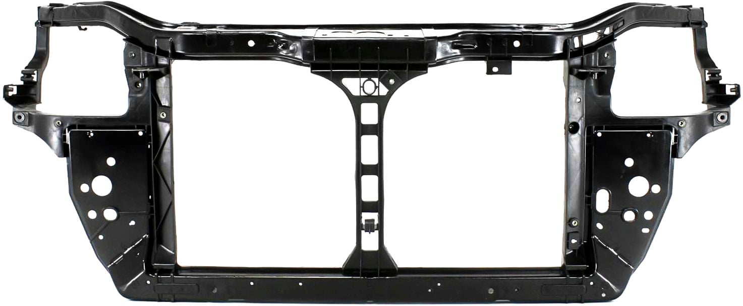 Radiator Support Assembly for Hyundai Accent 2006-2011, Black, Plastic with Steel, Compatible with Hatchback 2007-2008/Sedan, Replacement