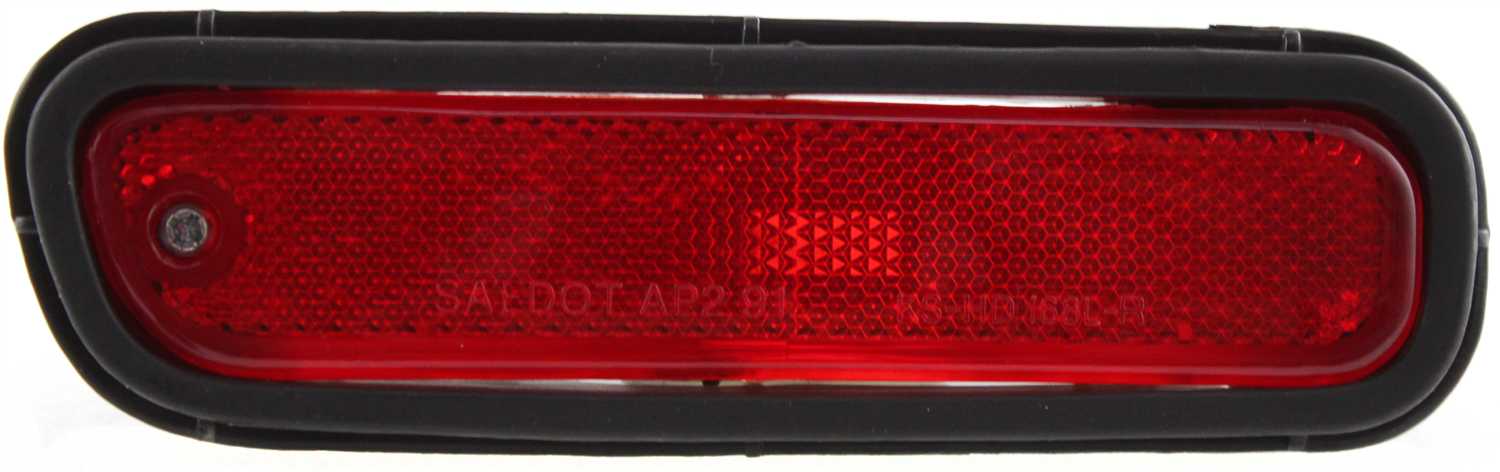 Rear Side Marker Light Assembly for Honda Accord 1994-2000, Right (Passenger), Red Lens with Garnish, Replacement