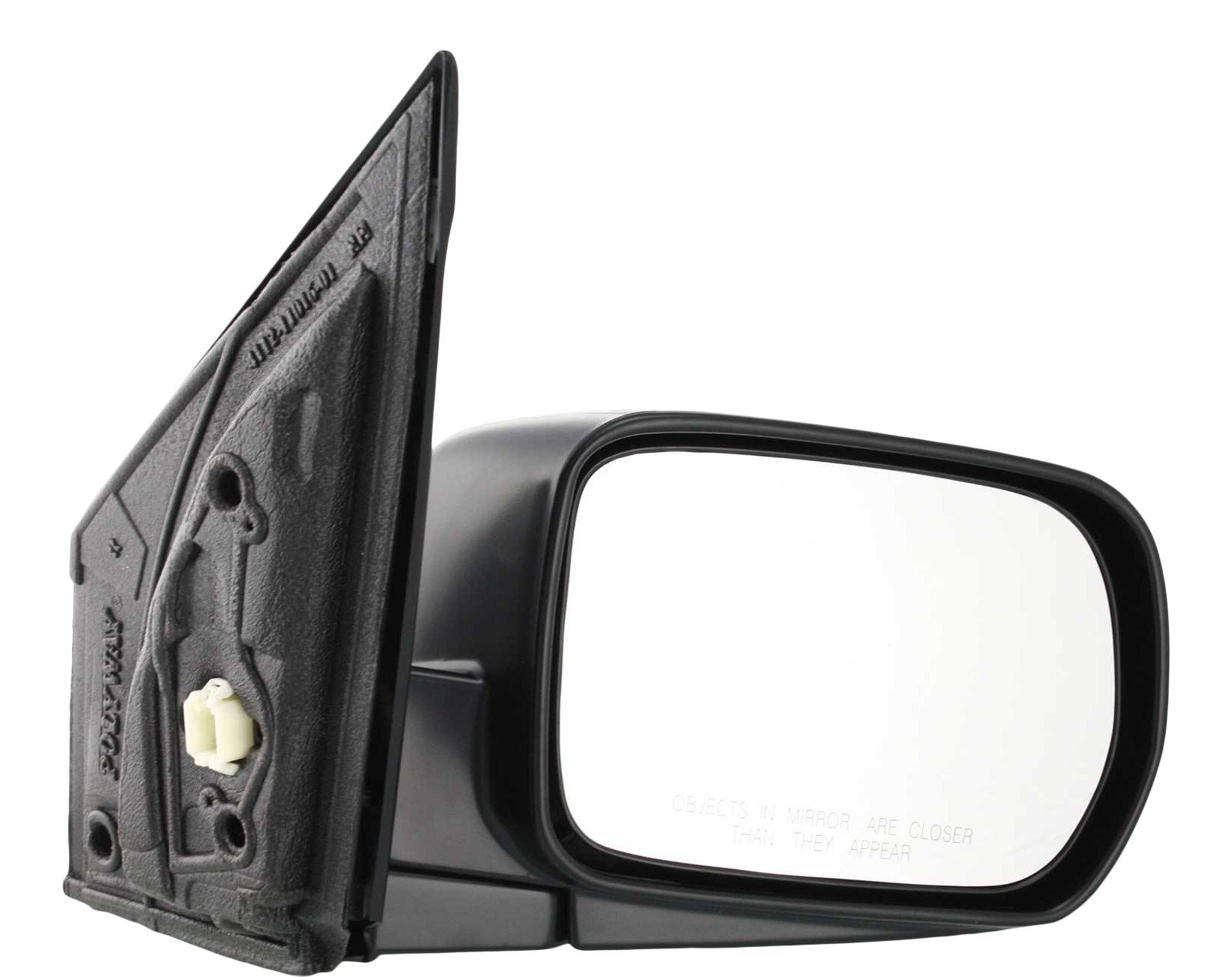 Right (Passenger) Side Mirror for Honda Pilot 2003-2008, LX Model, Power Adjustable, Manual Folding, Non-Heated, Paintable, Replacement