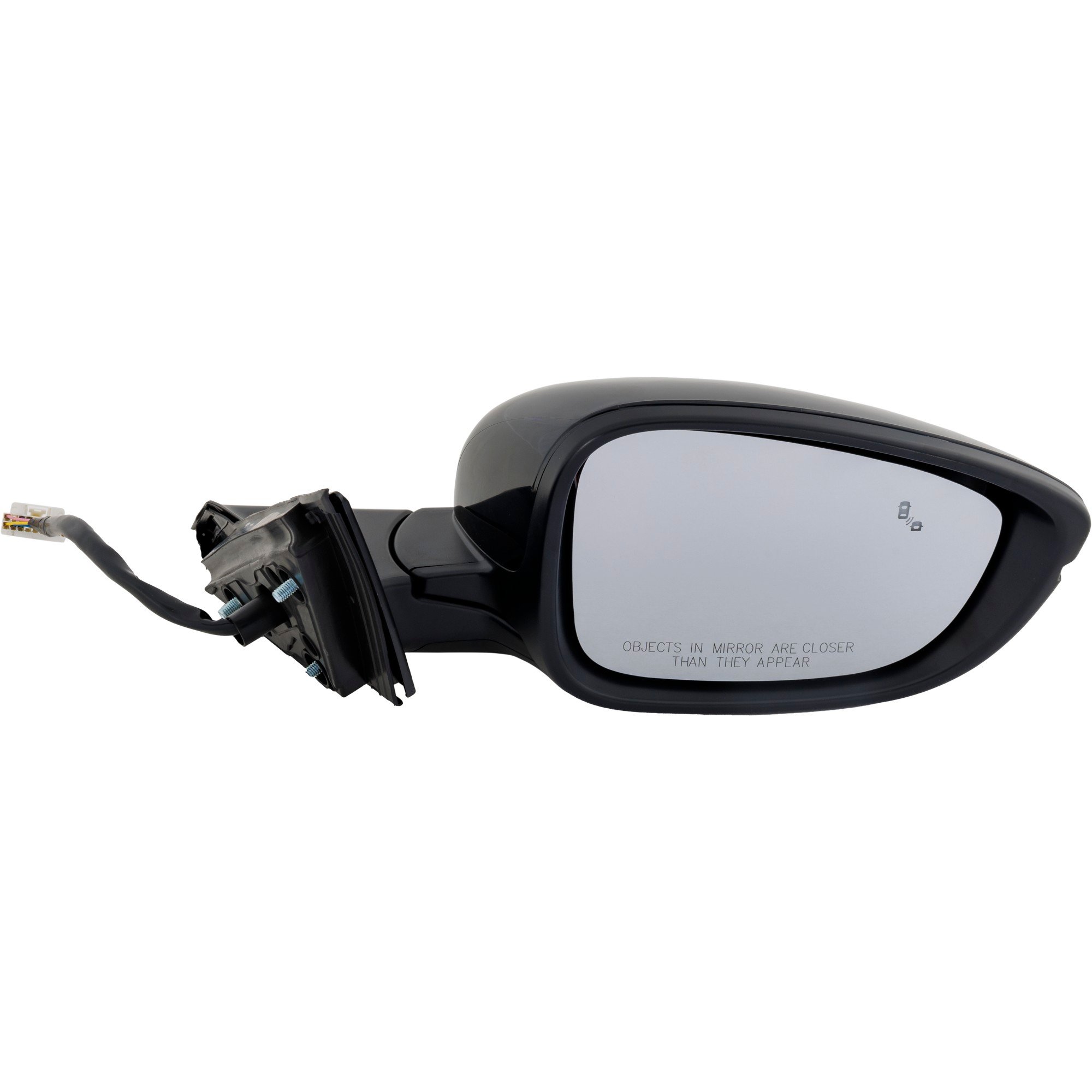 Right (Passenger) Mirror for Honda Accord 2018-2022, Power, Manual Folding, Heated, Paintable, with In-housing Signal Light, Blind Spot Detection in Glass, without Memory, Puddle Light, Auto-Dimming, Replacement