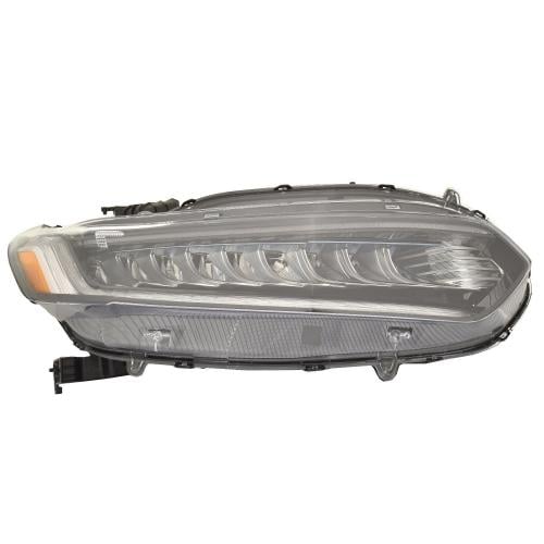 Headlight Assembly for Honda Accord 2018-2020, Right (Passenger), LED, Hybrid Touring Model - CAPA-Certified, Replacement