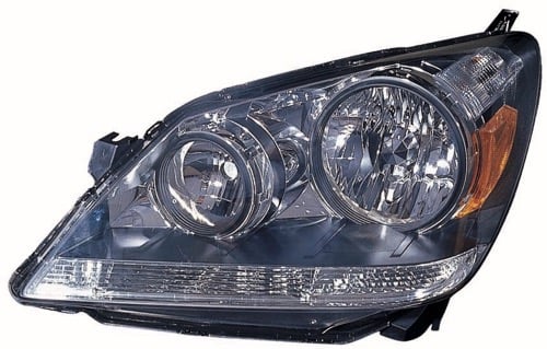 Headlight for Honda Odyssey 2005-2007, Left (Driver) Side, Lens and Housing, Halogen - CAPA-Certified, Replacement