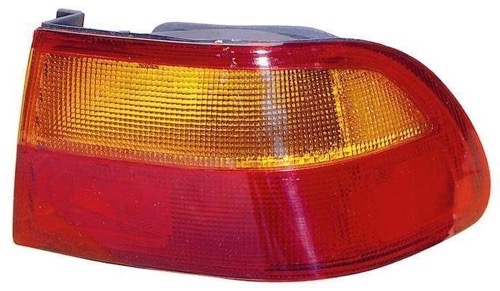 Right (Passenger) Tail Light Assembly for 1992 - 1995 Honda Civic, Rear Tail Light Replacement, Lens/Cover, for 4 Door Sedan + 2 Door Coupe, body mounted,  33500SR4A01