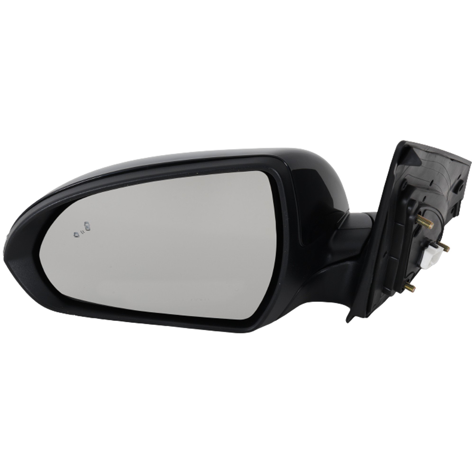 Power Mirror for Hyundai Elantra 2019-2020, Left (Driver), Manual Folding, Heated, Paintable, with Blind Spot Glass & In-Housing Signal Light, without Auto Dimming and Memory, Replacement