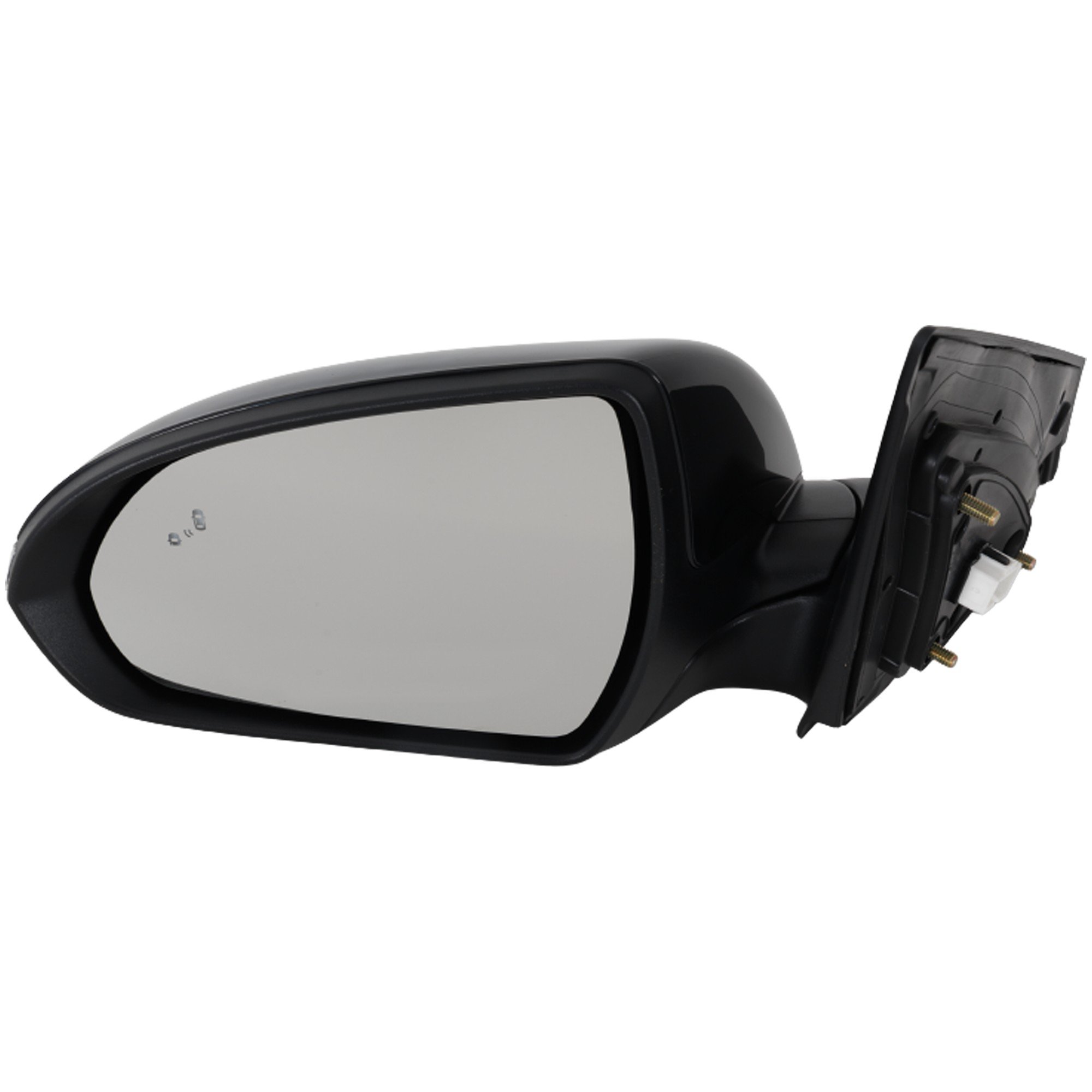 Power Mirror for Hyundai Elantra 2019-2020, Left (Driver), Manual Folding, Heated, Paintable, with Blind Spot Glass and In-Housing Signal Light, Memory, without Auto Dimming, USA Built Vehicles, Replacement