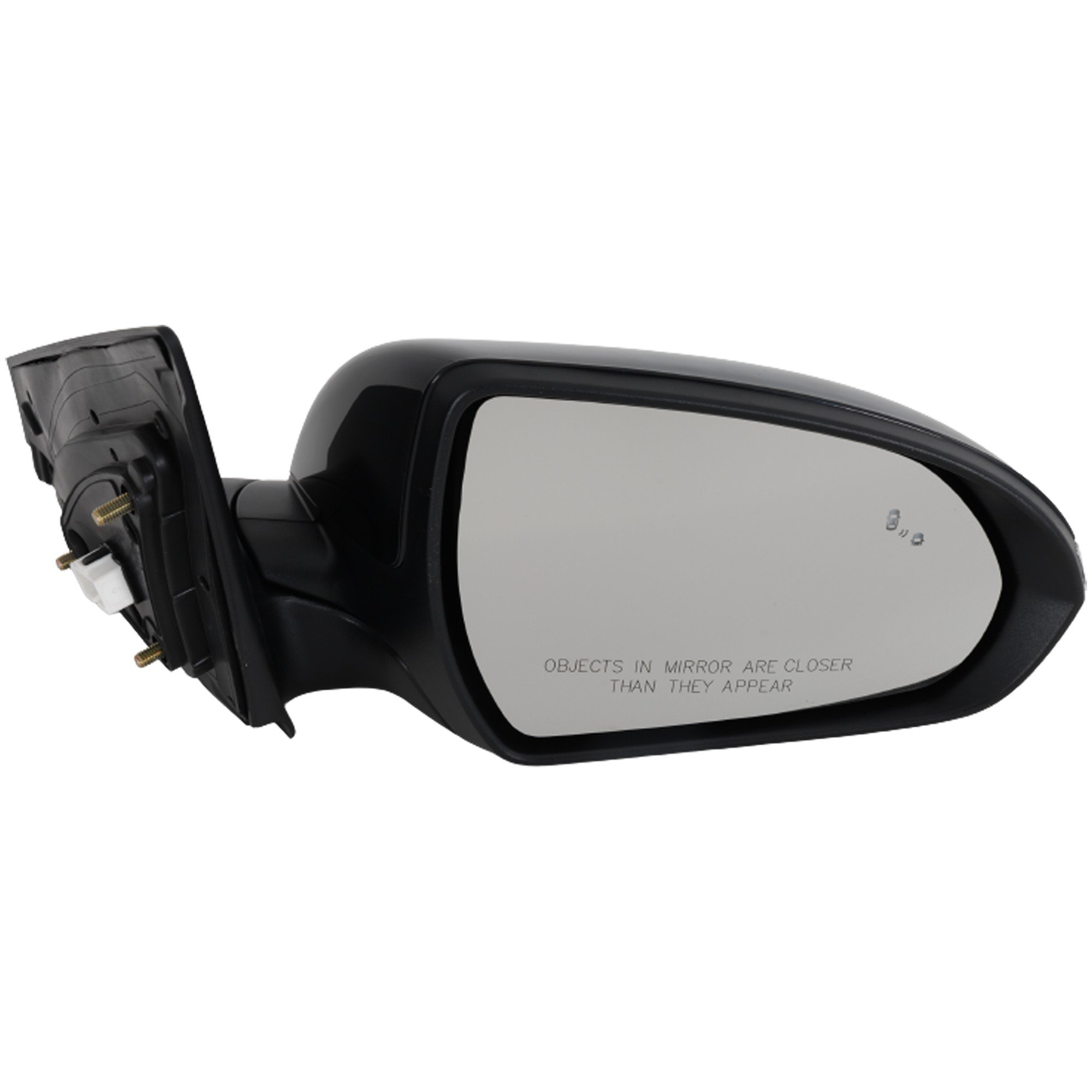 Power Mirror for Hyundai Elantra 2019-2020, Right (Passenger), Manual Folding, Heated, Paintable, with Blind Spot Glass, In-housing Signal Light, Memory, Without Auto Dimming, USA Built Vehicle, Replacement