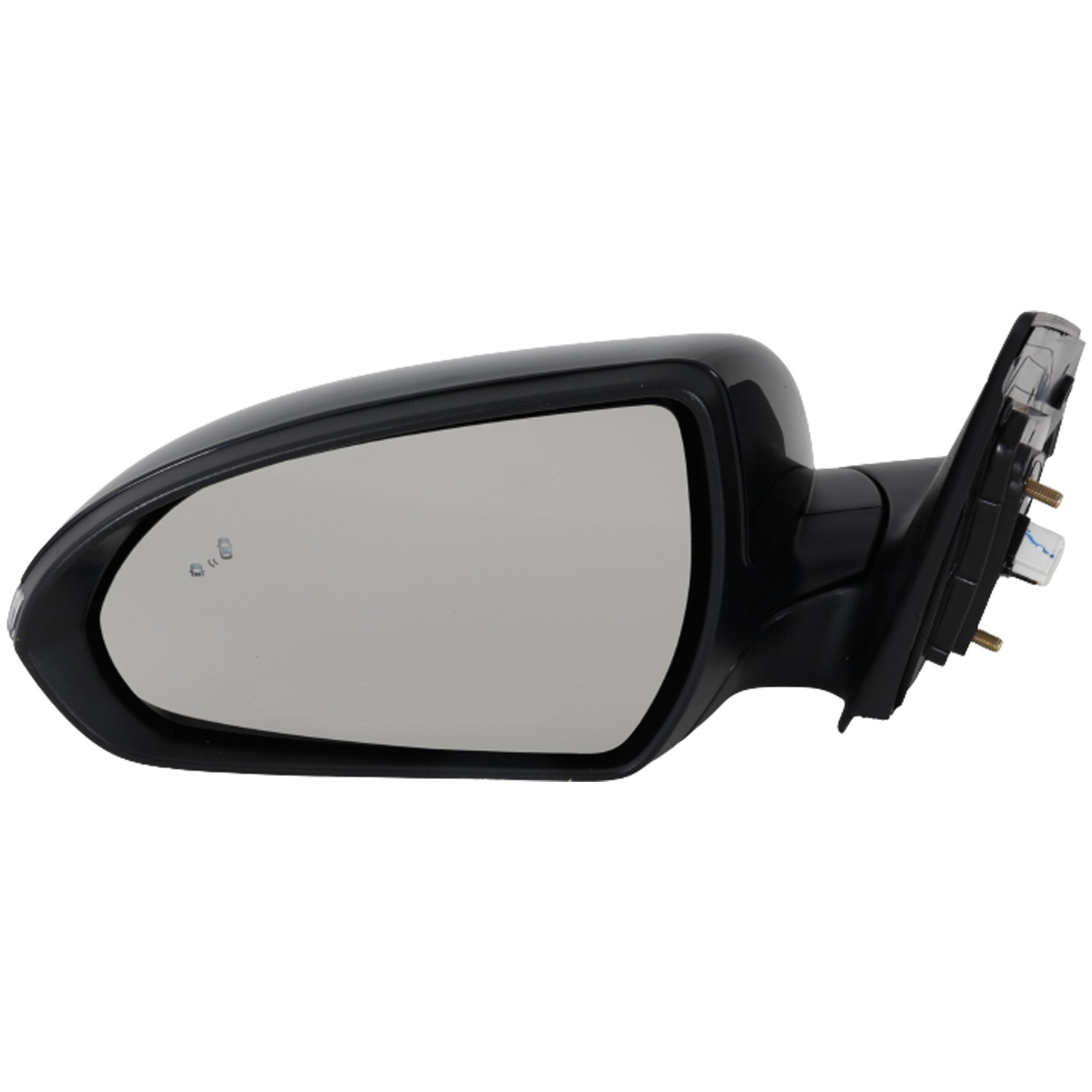 Power Mirror for Hyundai Elantra 2019-2020, Left (Driver), Manual Folding, Heated, Paintable, with Blind Spot Detection, In-Housing Signal Light, Memory, without Auto Dimming, Korea Built Vehicle, Replacement