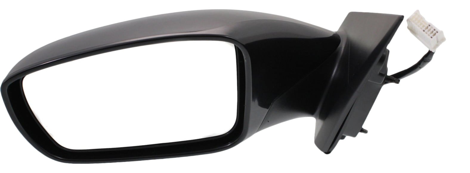 Power Mirror for Hyundai Sonata 2011-2014, Left (Driver), Manual Folding, Heated, Paintable, Without Signal Light, Excluding Hybrid Model, Replacement