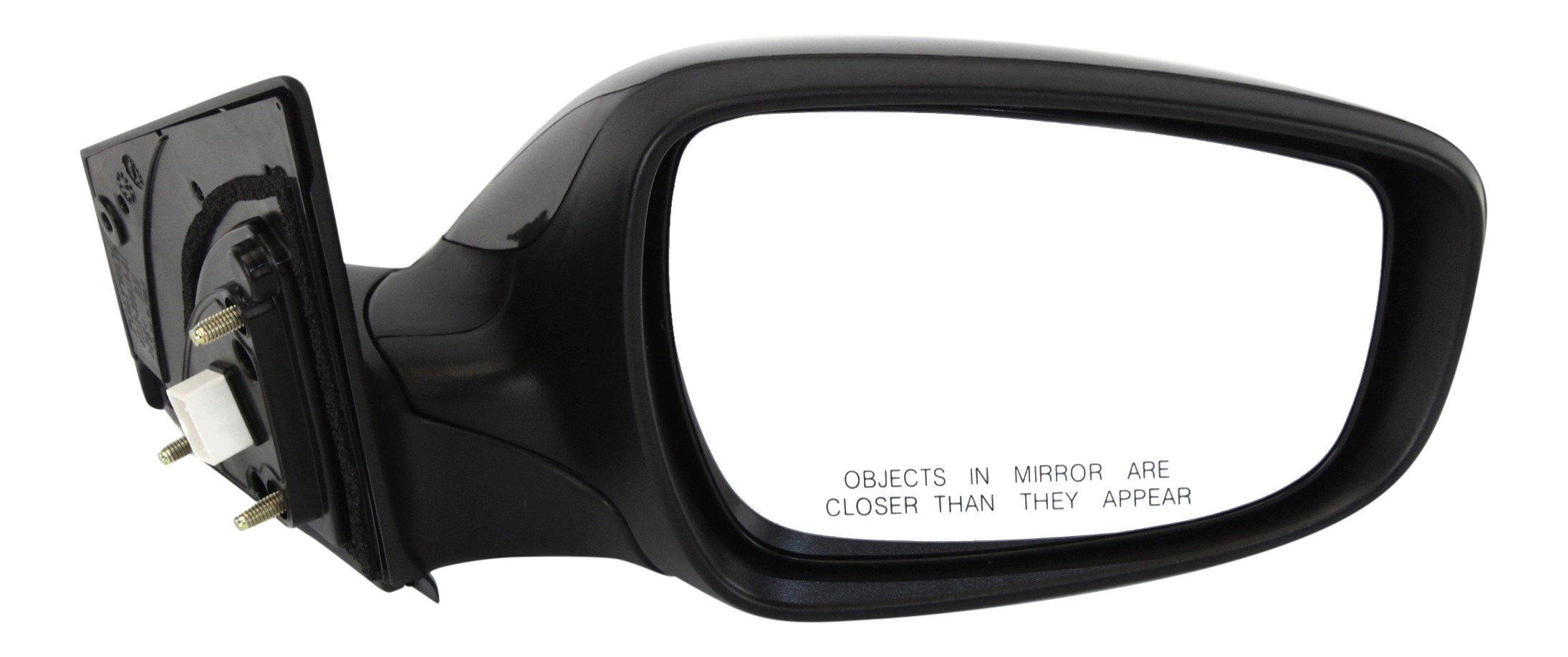 Power Mirror for Hyundai Elantra 2011-2013, Right (Passenger), Manual Folding, Heated, Paintable, without Auto Dimming, Blind Spot Detection, Memory and Signal Light, Replacement