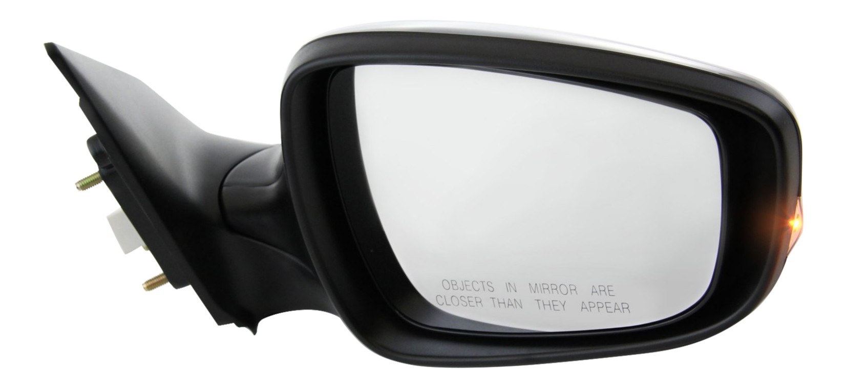 Power Mirror for Hyundai Elantra 2011-2013, Right (Passenger) Side, Manual Folding, Heated, Paintable, with In-Housing Signal Light, without Auto Dimming, Blind Spot Detection, and Memory, Replacement