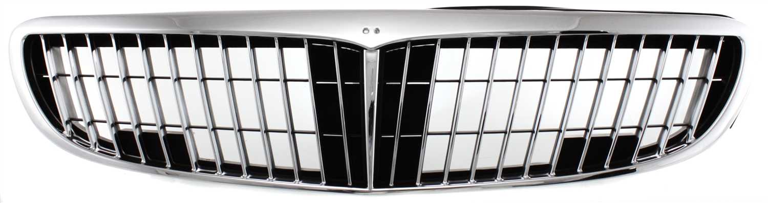 Grille for Hyundai I30 2000-2001, Plastic Material, Chrome Shell with Painted Black Insert, Replacement