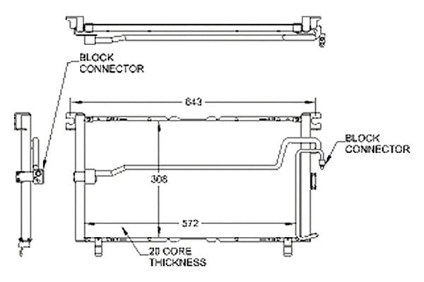 A/C Condenser for 1994 - 1997 Isuzu Amigo,  8970948730, Replacement