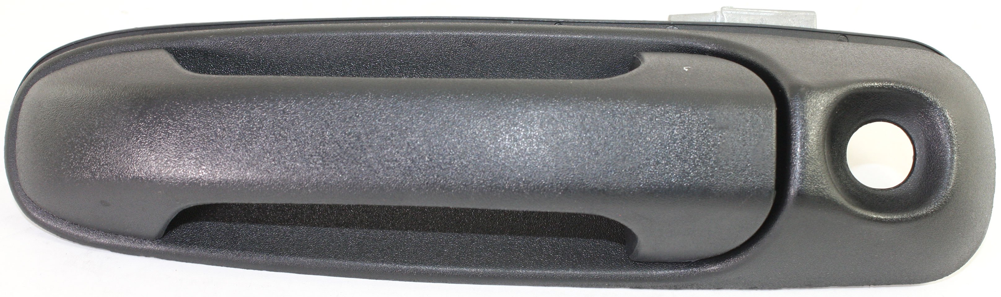 Exterior Front Door Handle for Jeep Grand Cherokee 1999-2004/Liberty 2002-2007, Left (Driver), Textured Black with Keyhole, Plastic, Replacement