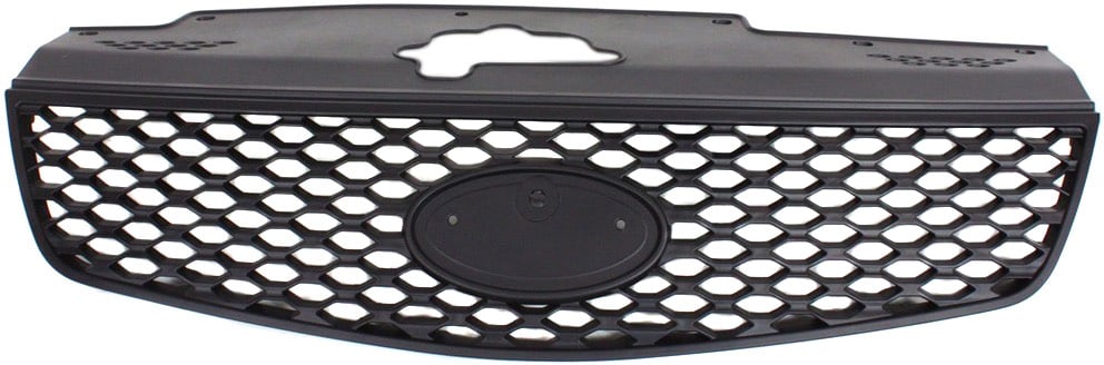Textured Black Plastic Grille for Kia RIO 2006 and Kia RIO5 2006-2009, Type 1 Shell and Insert, Replacement