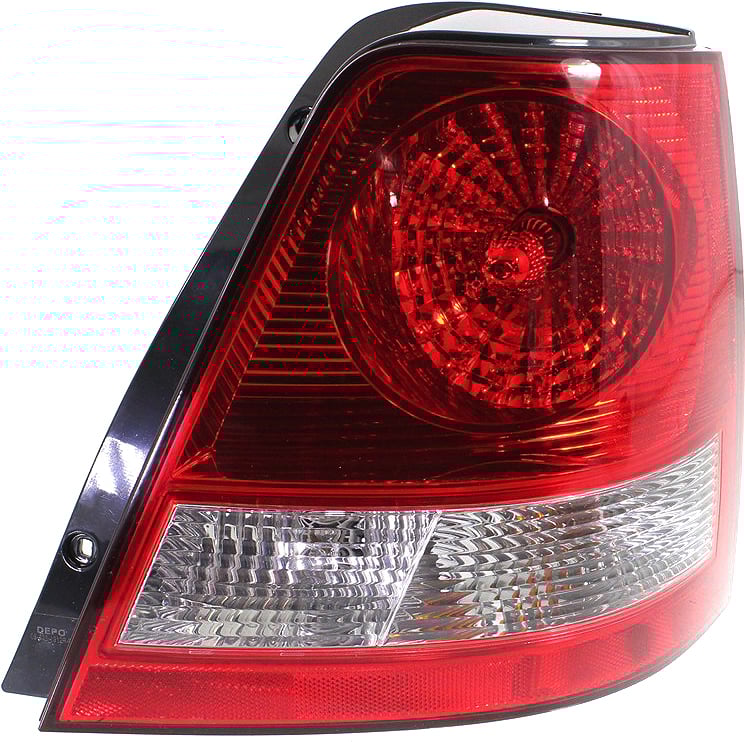 Tail Light Assembly for Kia Sorento 2003-2006, Right (Passenger) Side, with 3 Bulbs, Replacement