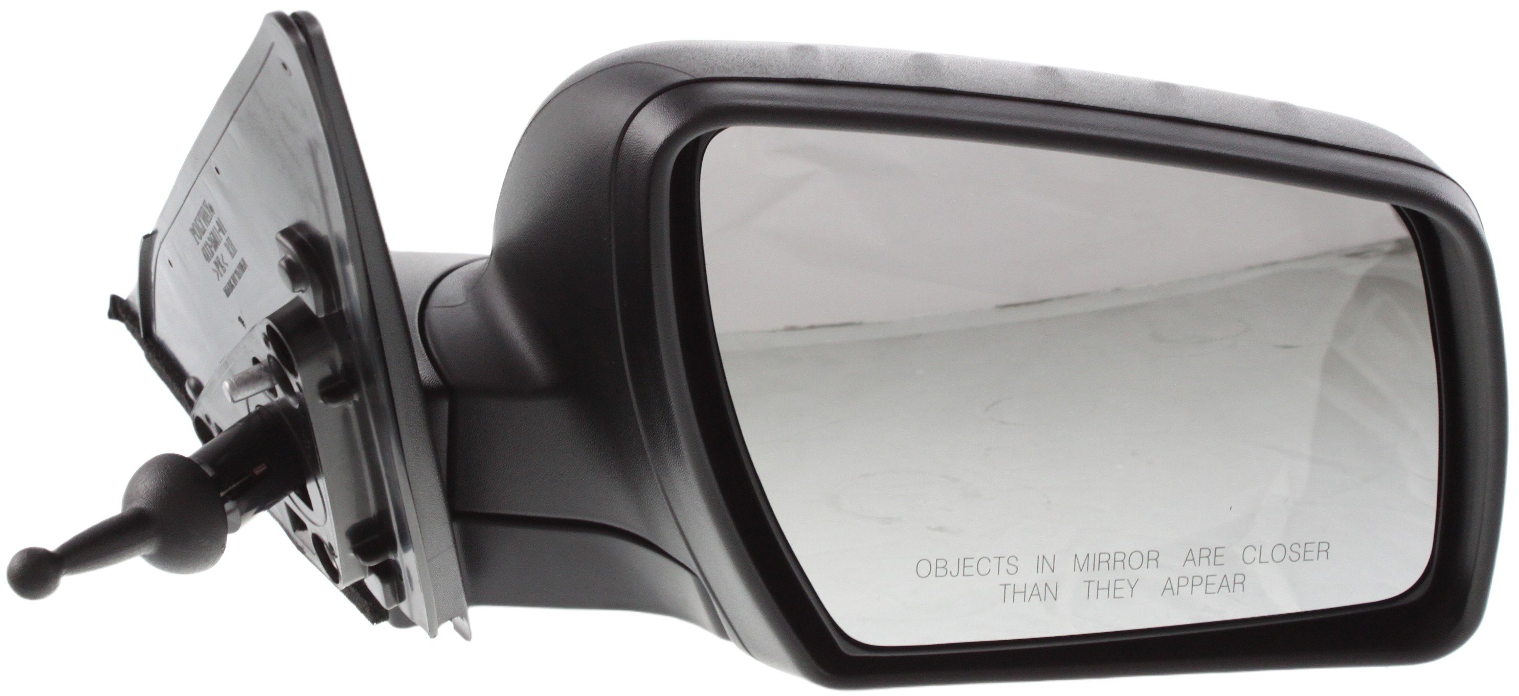 Manual Remote Mirror for Kia Soul 2010-2011, Right (Passenger), Manual Folding, Non-Heated, Textured, without Memory, Puddle Light, Signal Light, Replacement