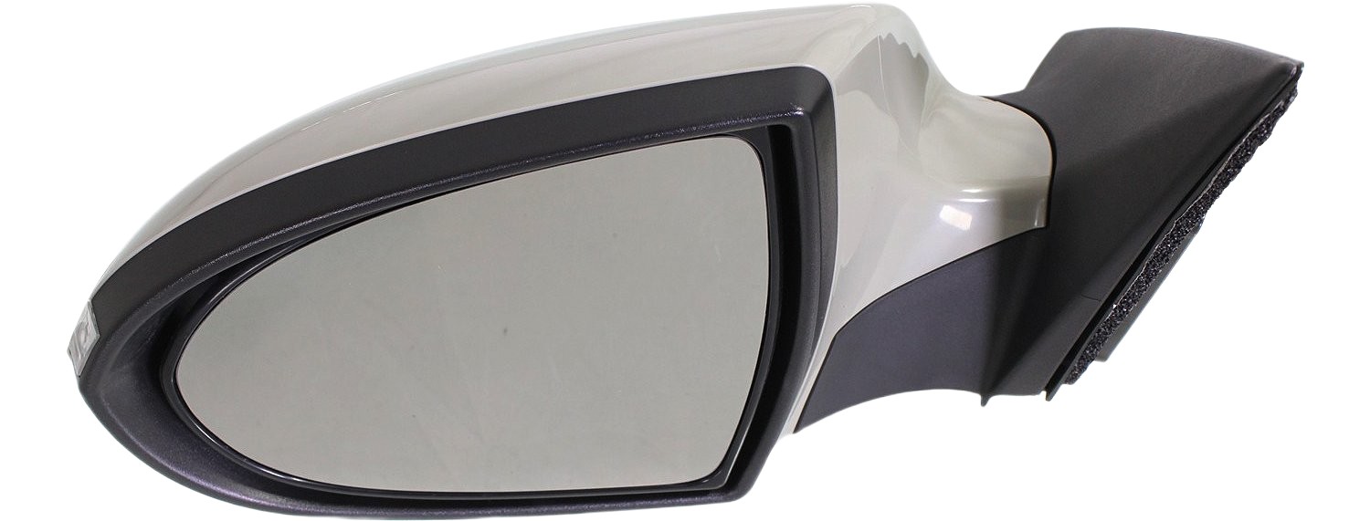Power Mirror for Kia Sportage 2011-2016, Left (Driver), Manual Folding, Heated, Paintable, with Signal Light, Replacement