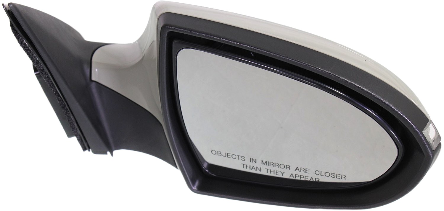 Power Mirror for Kia Sportage 2011-2016, Right (Passenger) Side, Manual Folding, Heated, Paintable, with Signal Light, Replacement