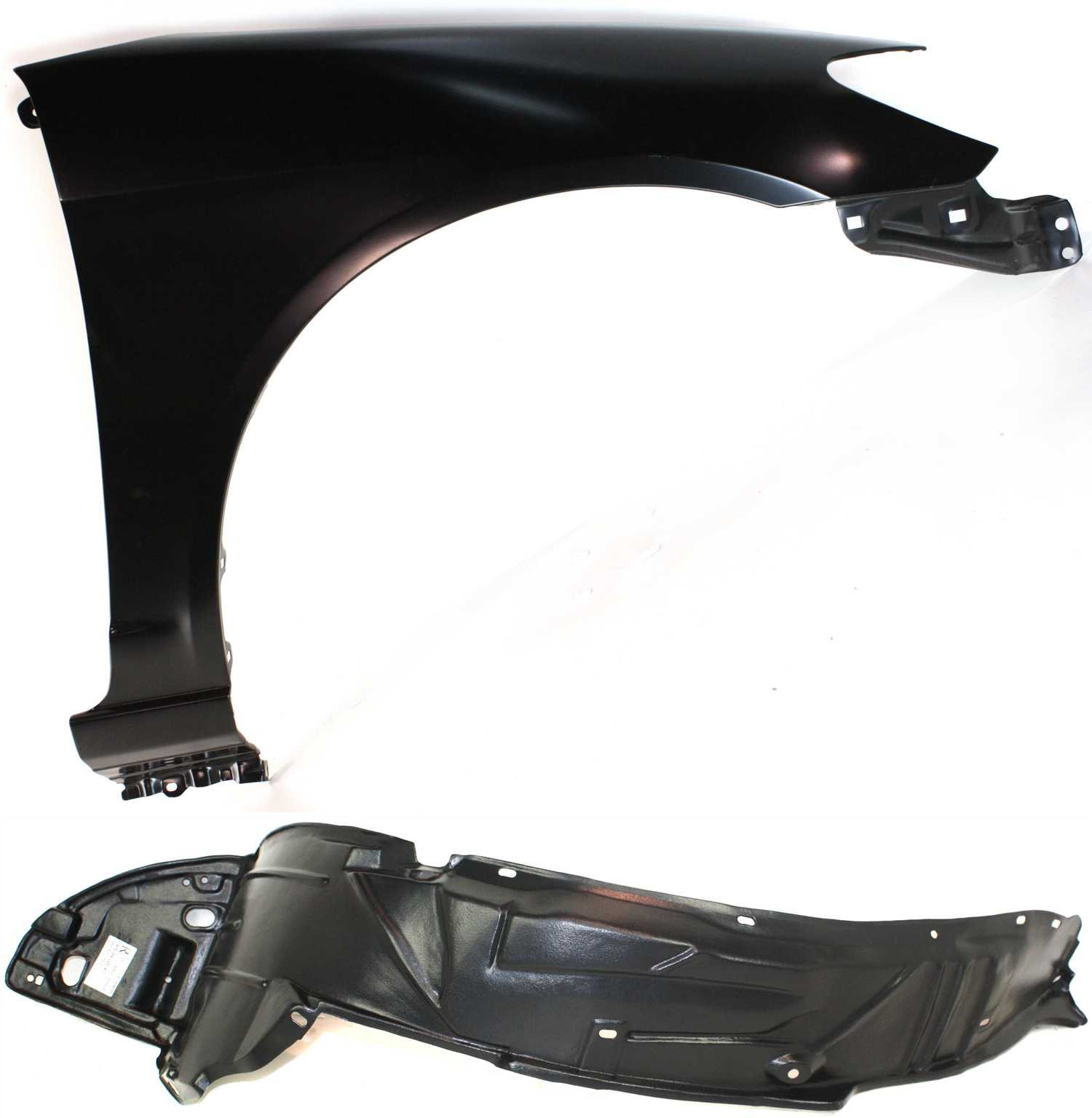 Front Fender Assembly for 2004-2005 Honda Civic, Right (Passenger) Side - 2-Piece Kit, Includes Fender Liner, Replacement