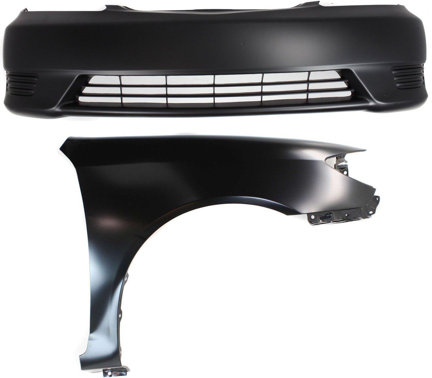 Front Bumper Cover Assembly for Toyota Camry 2005-2006, 2-Piece Kit, Primed (Ready to Paint), with Fender Replacement