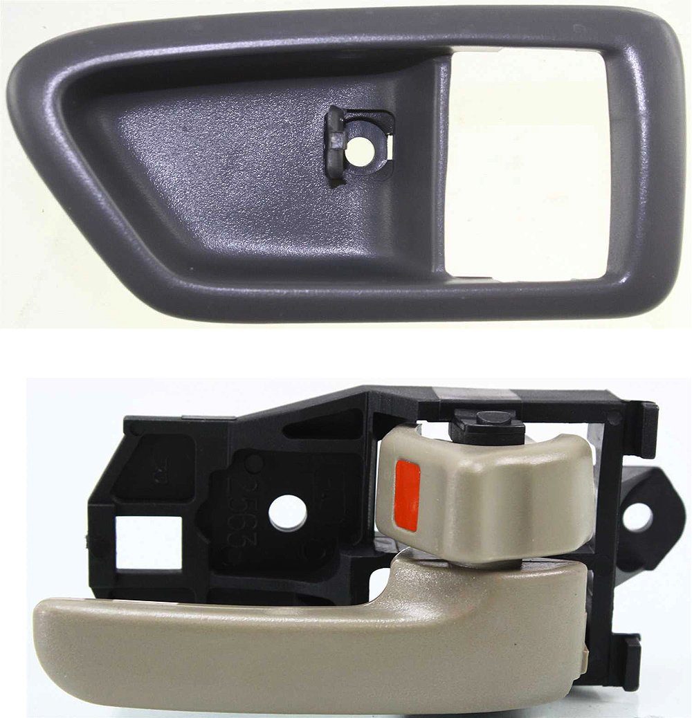 Front or Rear Interior Door Handle for Toyota Camry 1997-2001 Right (Passenger), 2-Piece Kit with Door Handle Trim, Replacement