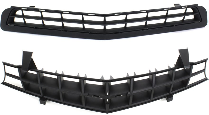 2-Piece Grille Kit for 2010-2013 Chevrolet Camaro with Bumper Grille, Replacement Part