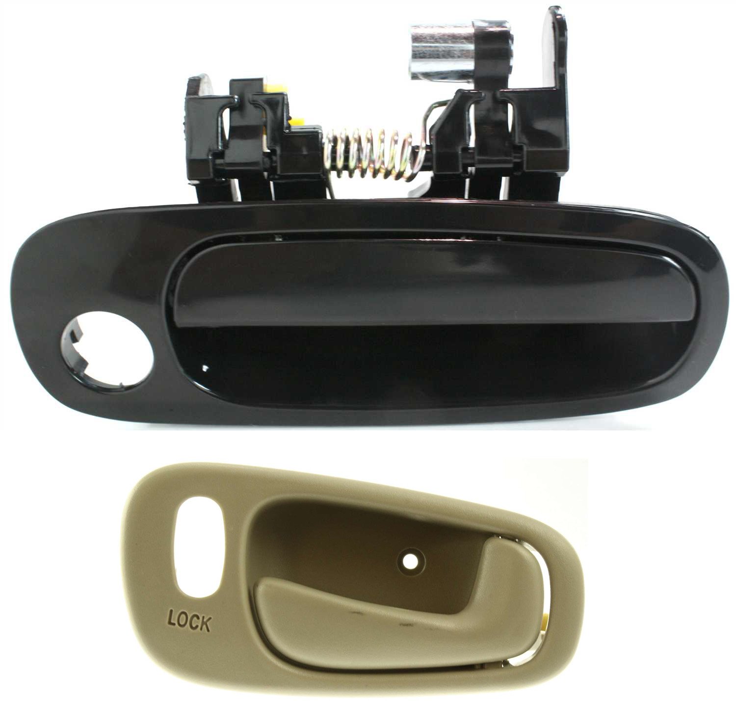 Auto Body Repair Kit for Chevrolet Corolla/Prizm 1998-2002, Set of 2, Right (Passenger) Front Interior and Exterior Door Handle, Replacement