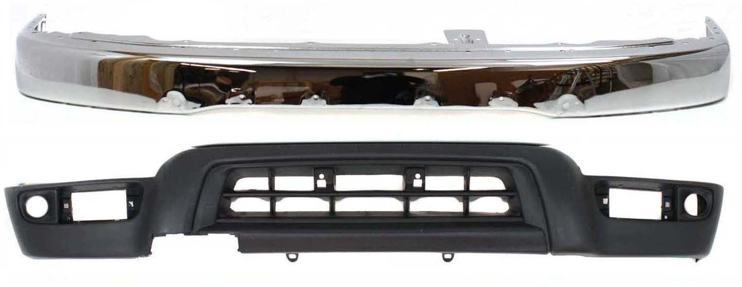 Front Bumper Kit for 1999-2002 Toyota 4Runner, Set of 2, Including Lower Valance, Suitable for Base/SR5 Models without Sport Package, Replacement