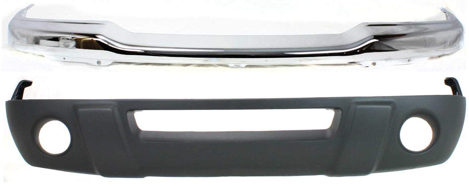 Front Bumper for 2001-2003 Ford Ranger, 2-Piece Kit with Valance, Replacement