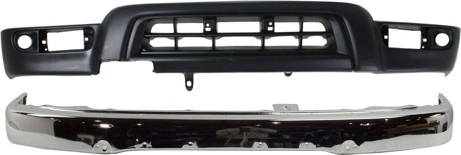 Front Bumper Kit for Toyota 4Runner 1999-2002, Includes 2 Bumpers with Valance, Suitable for Base/SR5 Models without Sport Package, Replacement