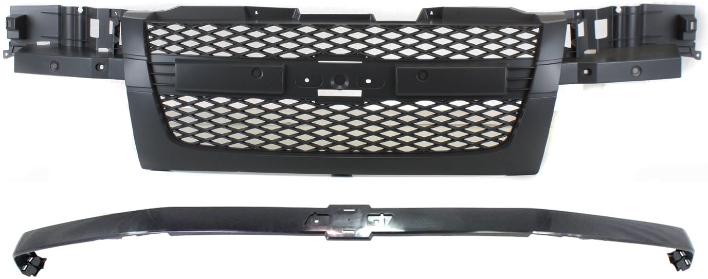 Grille Kit for 2004-2012 Chevrolet Colorado, 2-Piece Set with Grille Trim, Replacement Part
