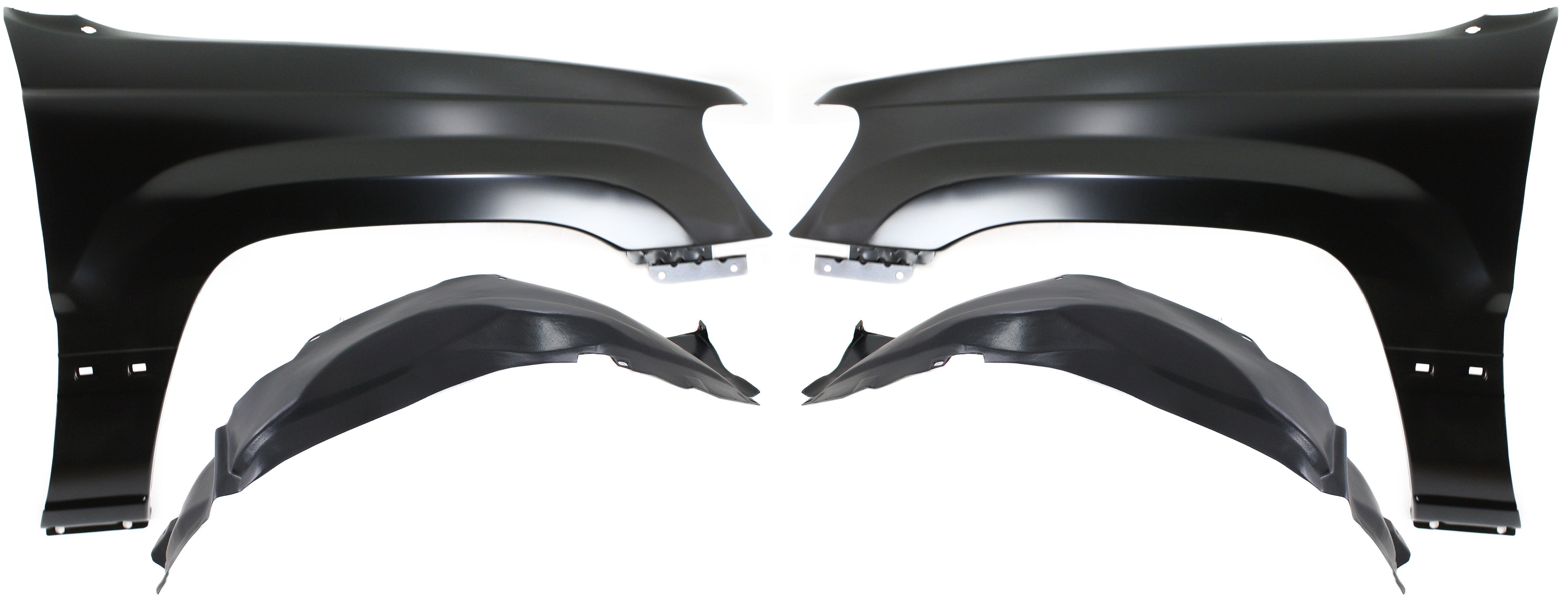 Front Fender Right (Passenger) and Left (Driver) for 2004 Jeep Grand Cherokee, 4-Piece Kit with Fender Liners Replacement