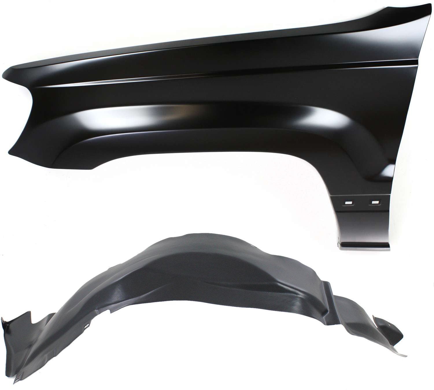 Front Fender Left (Driver) with Fender Liner for 2004 Jeep Grand Cherokee, 2-Piece Kit, Replacement