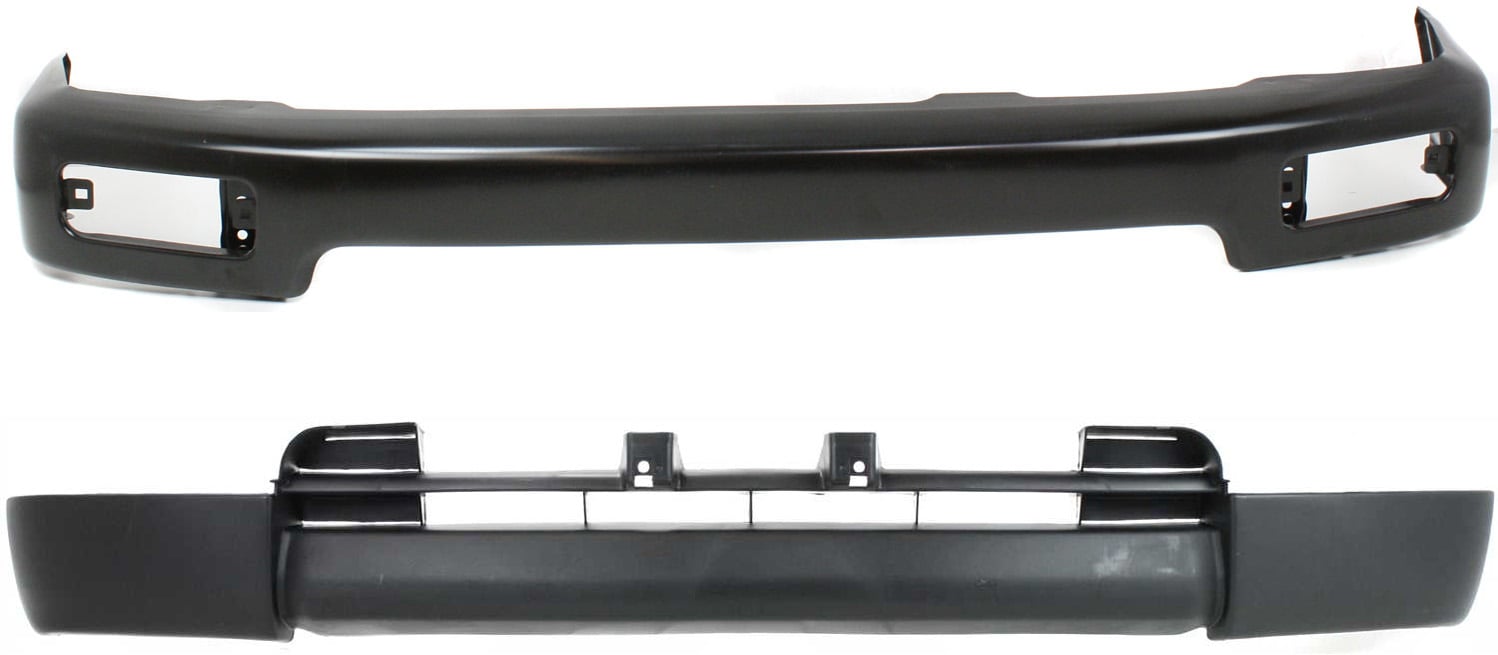 Front Bumper Replacement Kit for 1996-1998 Toyota 4Runner, Base/SR5 Models, Painted Black, 2-Piece Set with Valance