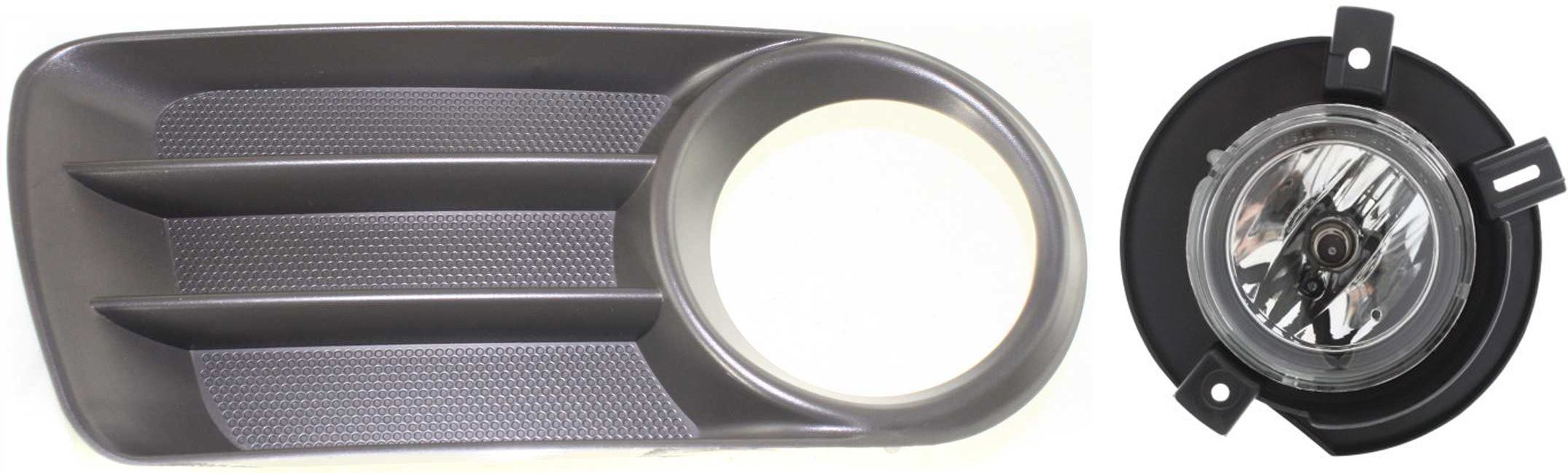 Fog Light Assembly for Ford Explorer 2002-2005/Explorer Sport 2002, Right (Passenger) Side, 2-Piece kit, Halogen, includes Fog Light Trim, Replacement