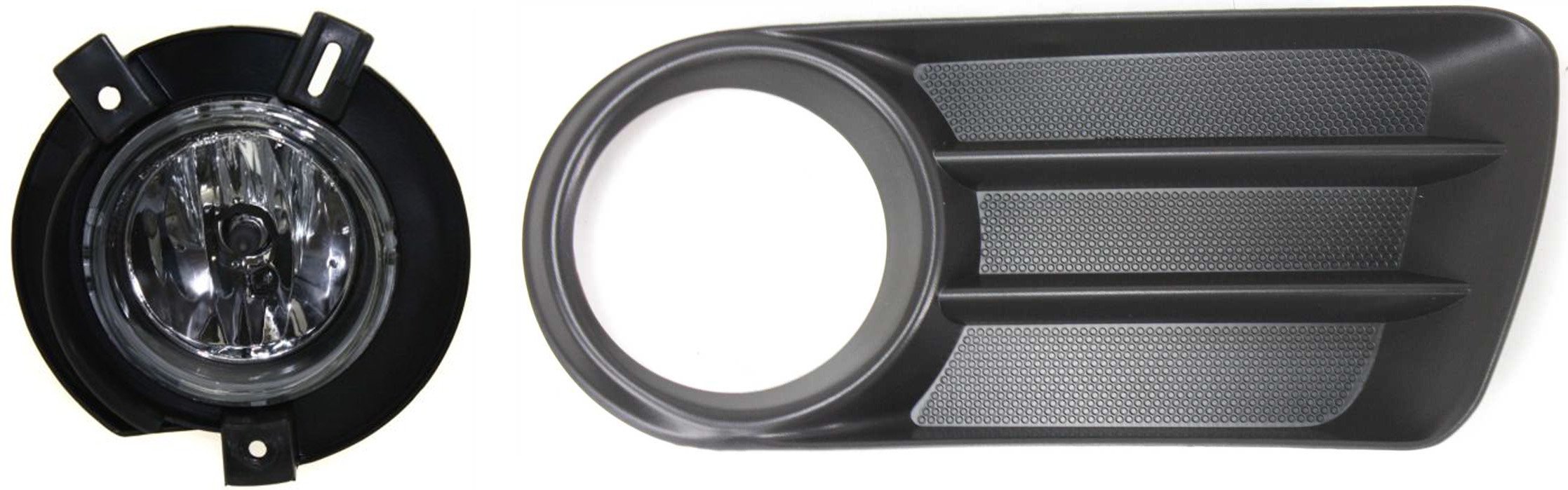 Fog Light Assembly Kit for Ford Explorer 2002-2005 and Explorer Sport 2002, Left (Driver), 2-Piece, Includes Fog Light Trim, Halogen, Replacement