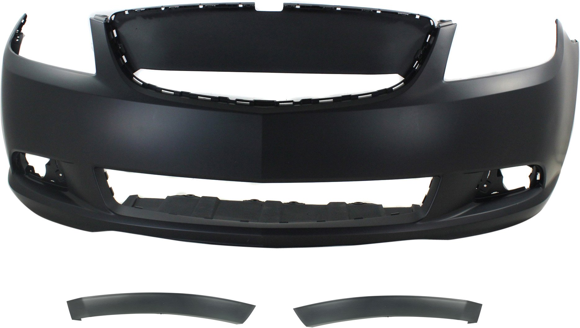 Front Bumper Cover for 2010-2013 Buick LaCrosse, 3-Piece Kit with Lower Side Deflectors, Replacement