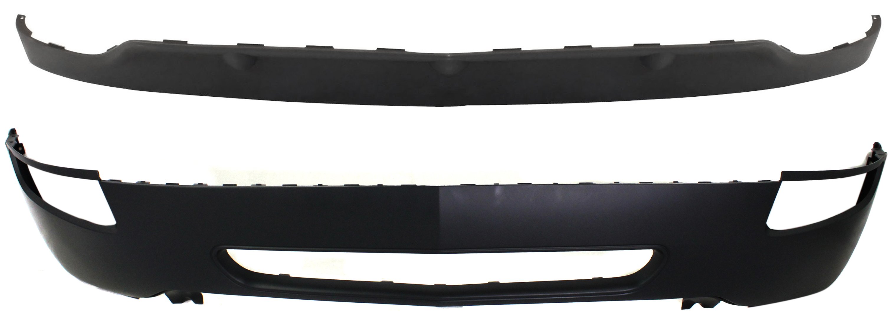 Front Bumper Cover Kit for Buick Enclave 2008-2012, 2-Piece with Lower Extension, Replacement