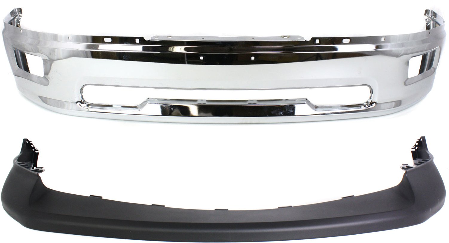 Front Bumper Cover for Dodge Ram Full Size Pickup 2009-2012, 2-Piece Kit with Bumper Replacement