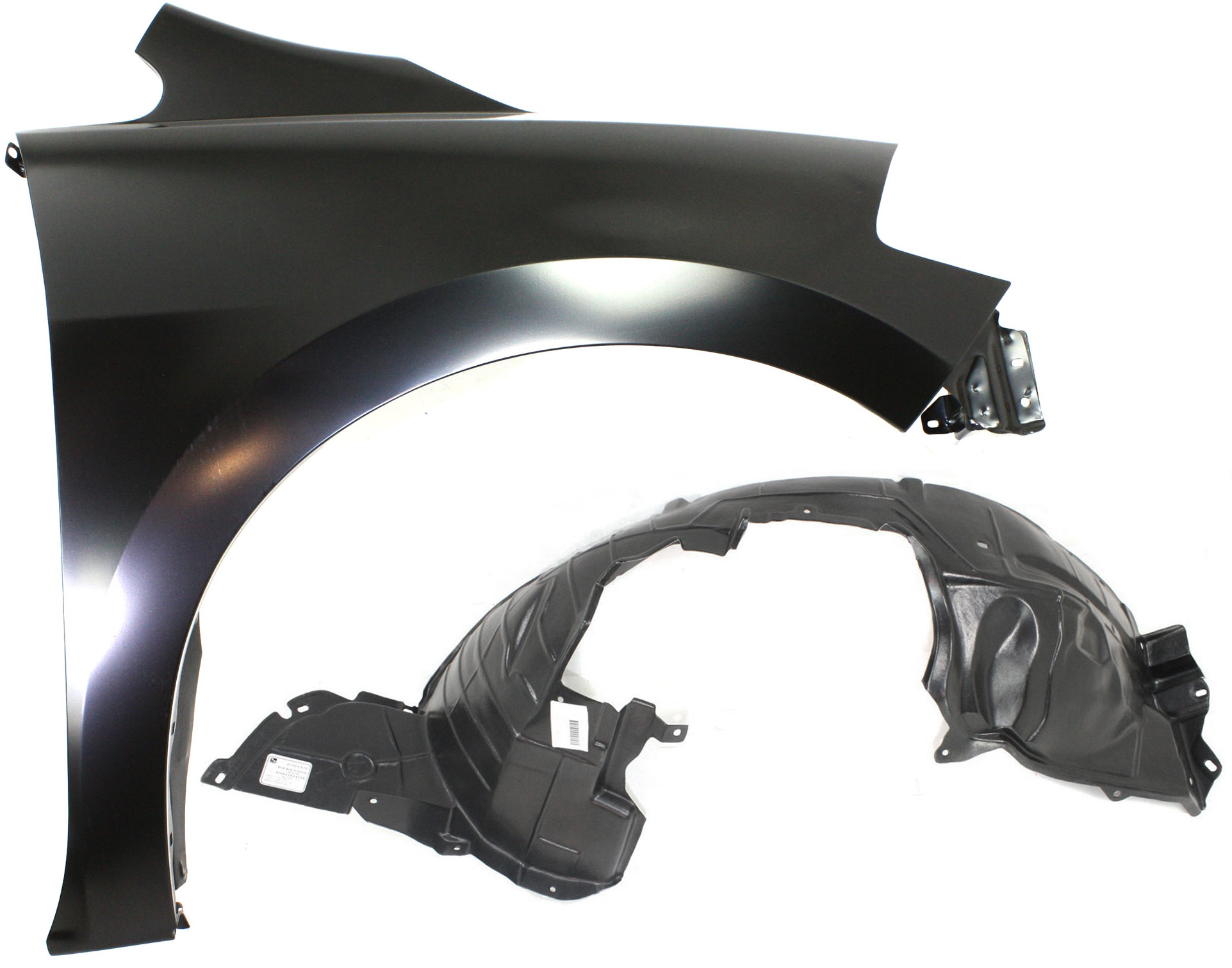 Front Fender Set for Nissan Versa 2007-2012, Set of 2, Right (Passenger) with Fender Liner, Fits Hatchback/(Sedan 2007-2011) Replacement