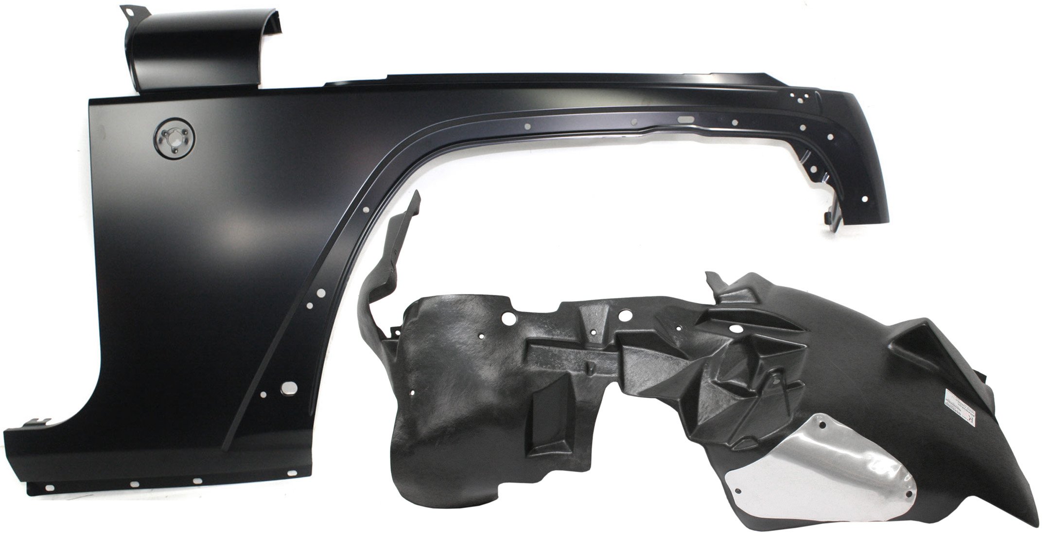 Front Fender Set for Jeep Wrangler (JK) 2007-2018, Includes 2 Right (Passenger) Fenders with Fender Liner, Replacement Kit