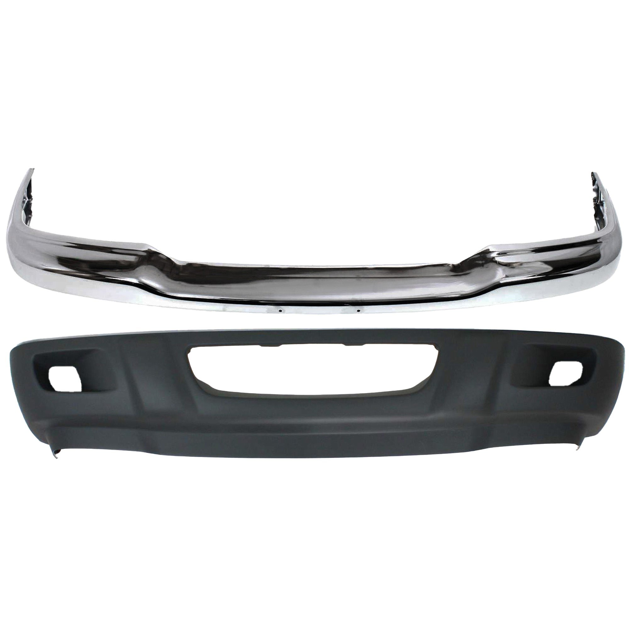 Front Bumper for Ford Ranger 2001-2003, 2-Piece Kit with Valance, Replacement