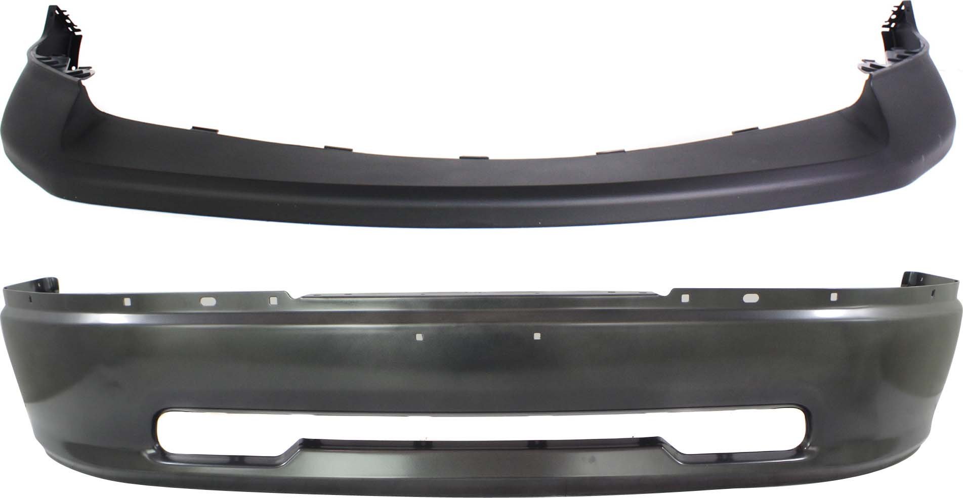 Front Bumper Cover for Dodge Ram Full Size Pickup 2009-2012, 2-Piece Kit with Bumper Replacement