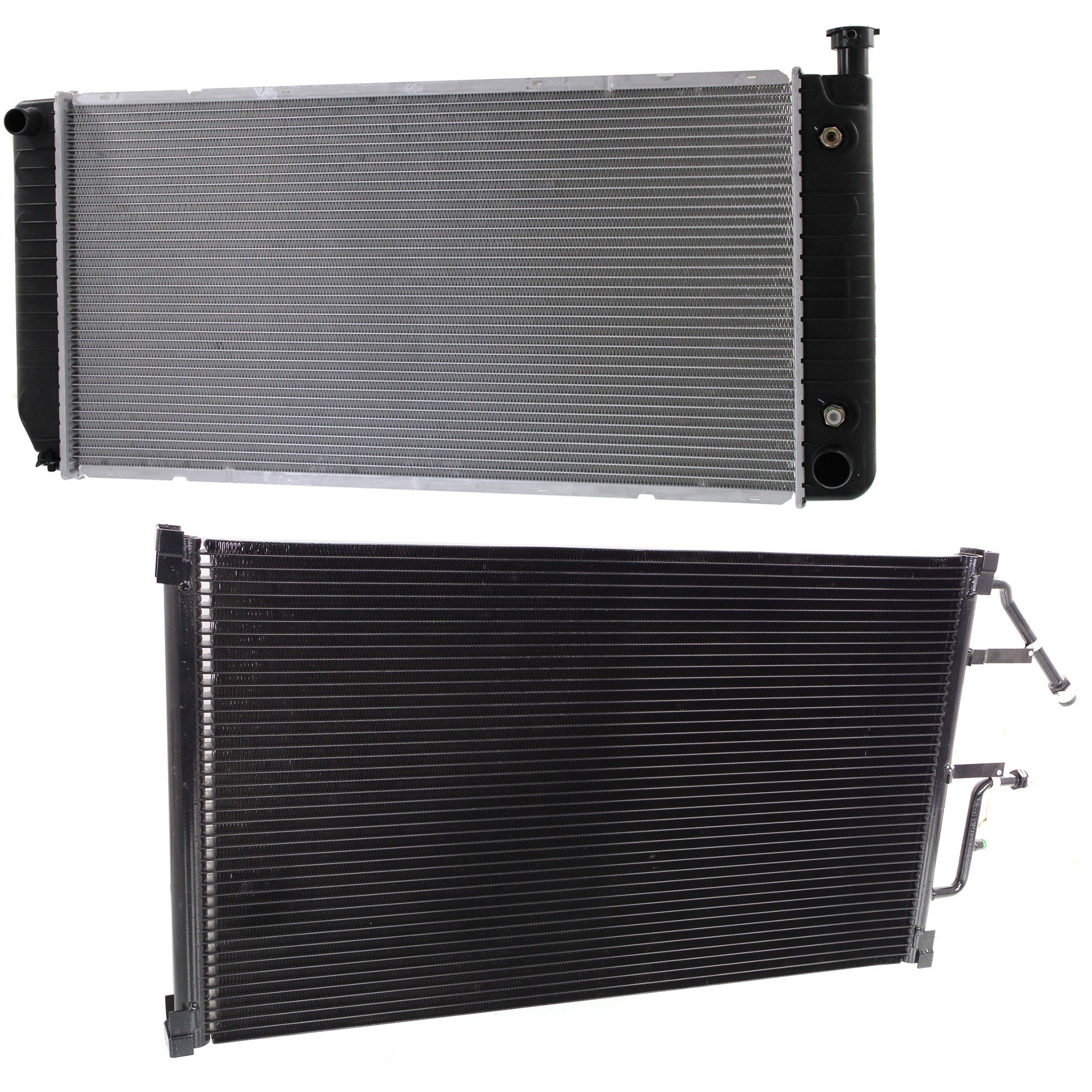 Aluminum Core Radiator Kit for 1994-2000 Cadillac Yukon / 1996-1999 C1500, 8 Cylinder, 5.7L/5.0L Engine, with Air Conditioning Condenser, Replacement