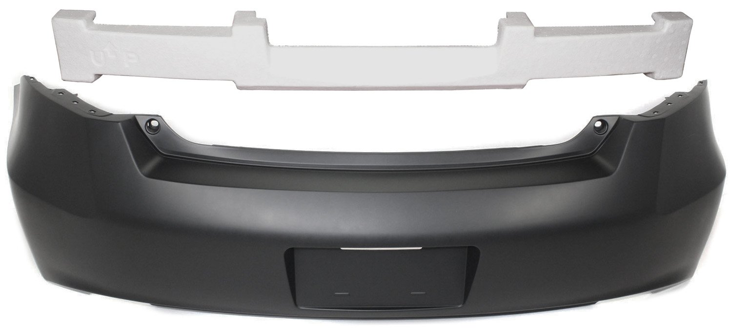 Rear Bumper Cover for 2008-2012 Honda Accord, 2-Piece Kit with Bumper Absorber, Replacement
