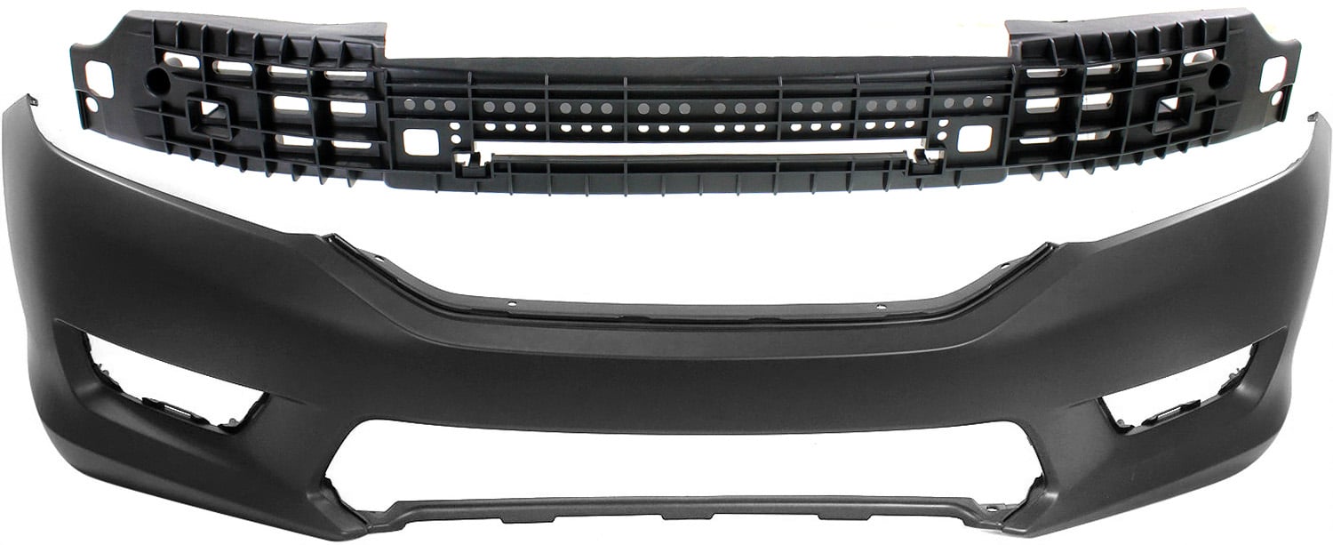 Front Bumper Cover for Honda Accord 2013-2015, 2-Piece Kit with Bumper Absorber, Replacement