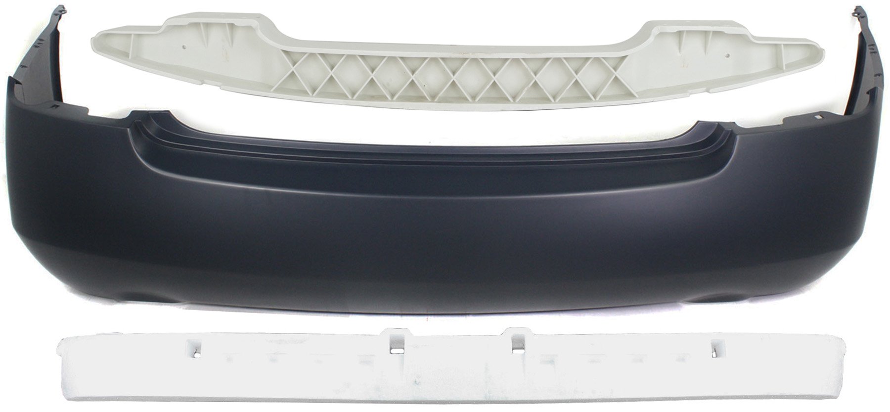 Rear Bumper Cover Kit for 2002-2006 Nissan Altima, 3-Piece Set with Bumper Absorber and Bumper Reinforcement, Replacement